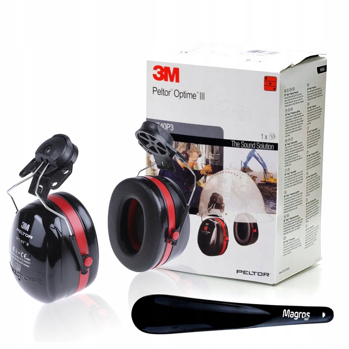 3M Peltor Optime III H540P3E Helm-oorkappen - Maximale Gehoorbescherming