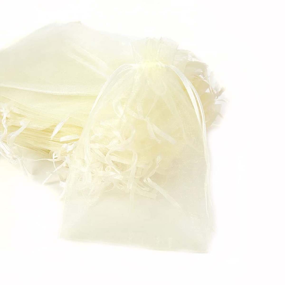 JHUBERS- Organza zakjes 10x15 cm - Cadeauzakjes - Trekkoord - Sieradenzakje - Feestzakjes - 50 stuks kleurrijk - Cadeauzak