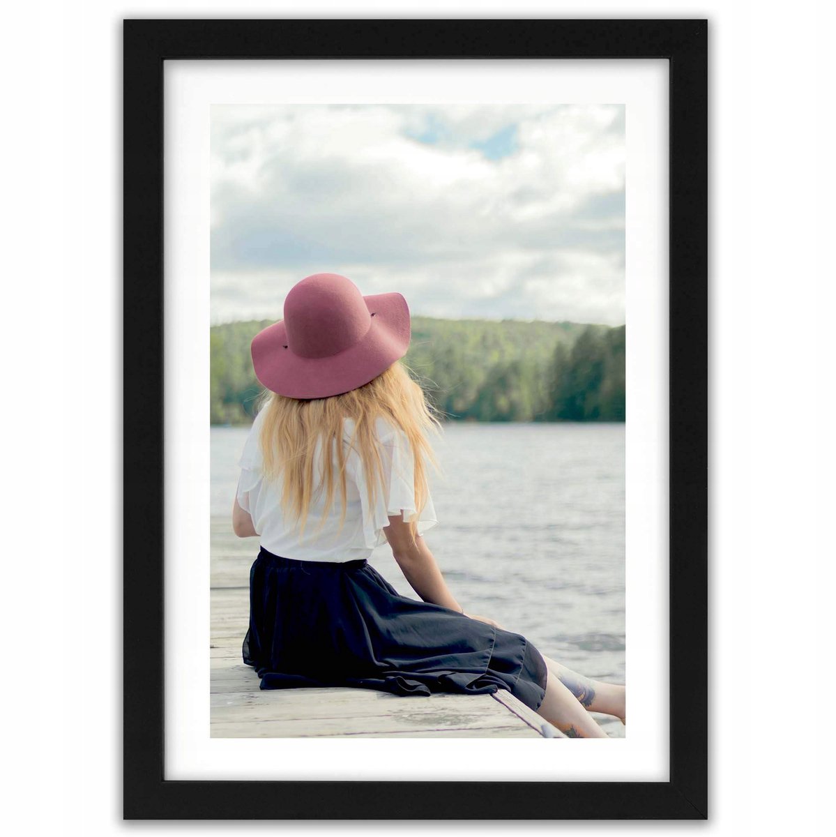 Houten fotolijst zwart 10x15 cm met mineraalglas