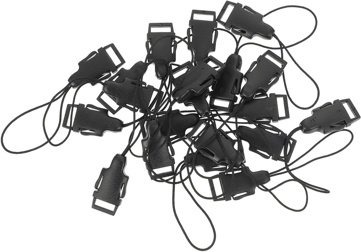 Camera Riem Connectoren - Adapter Set - Camera Bevestigen - Snel Ontgrendelingssysteem - 20 Stuks - Zwart