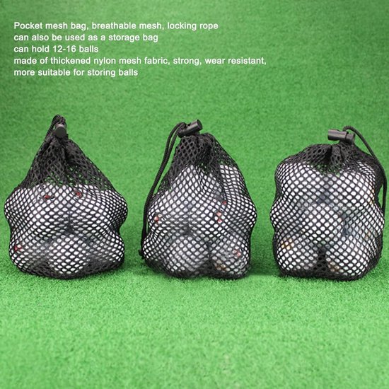 Dailygoods- Golfbal Slijtvaste Vergrendeling - Netzak - Opbergzak van Dailygoods — afbeelding 3