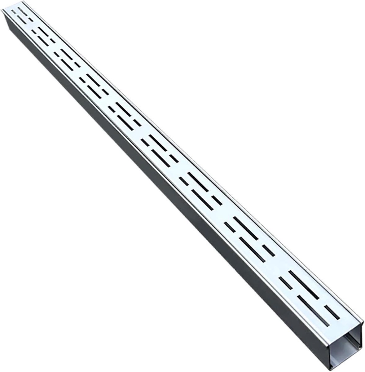 Afvoerdeksel Set - Gootzeven RVS - Buiten Drainage - Roestvrij Staal - 10 cm Breed - Zilverkleurig