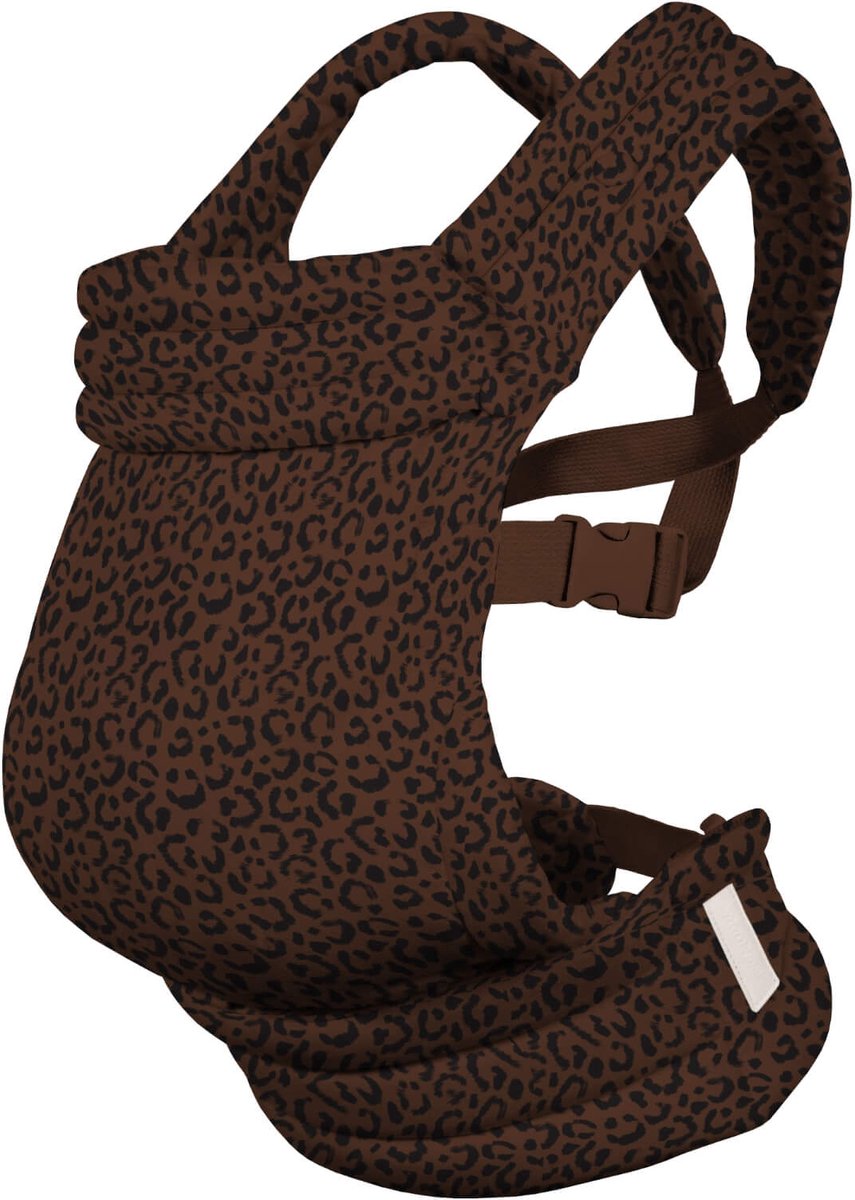 AeroMoov Ergonomische Full Buckle Draagzak - Babydrager - vanaf geboorte tot peuter (3,5-22 kg, 56-98 cm) - Leopard Brown