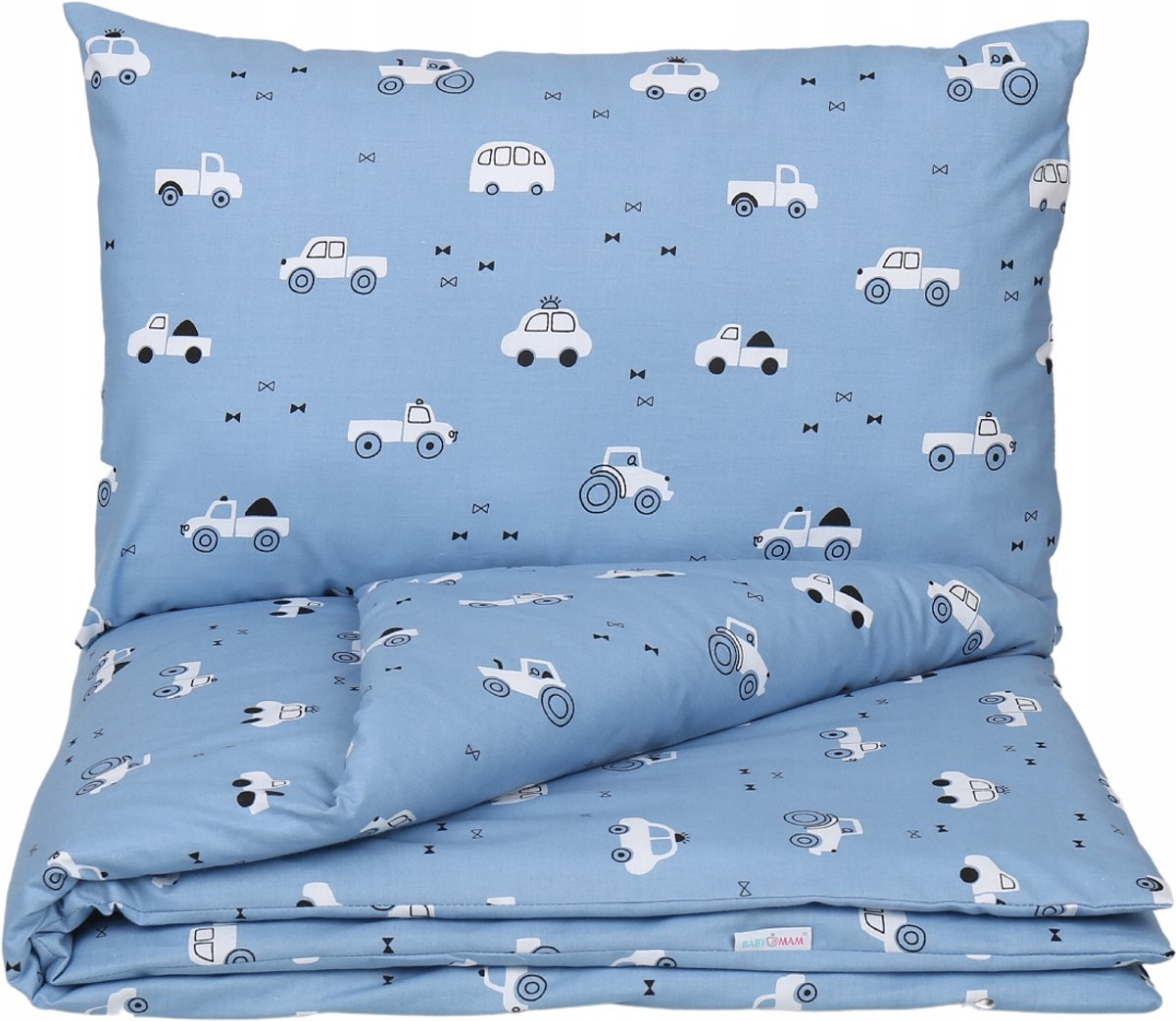 Babymam Kinderledikant Dekbedovertrekset 135x100cm Autjes Blauw