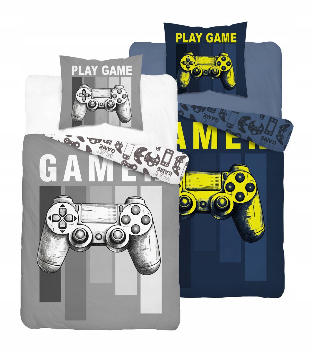 Glow-in-the-dark Gamer Dekbedovertrek 160x200 cm met Controller