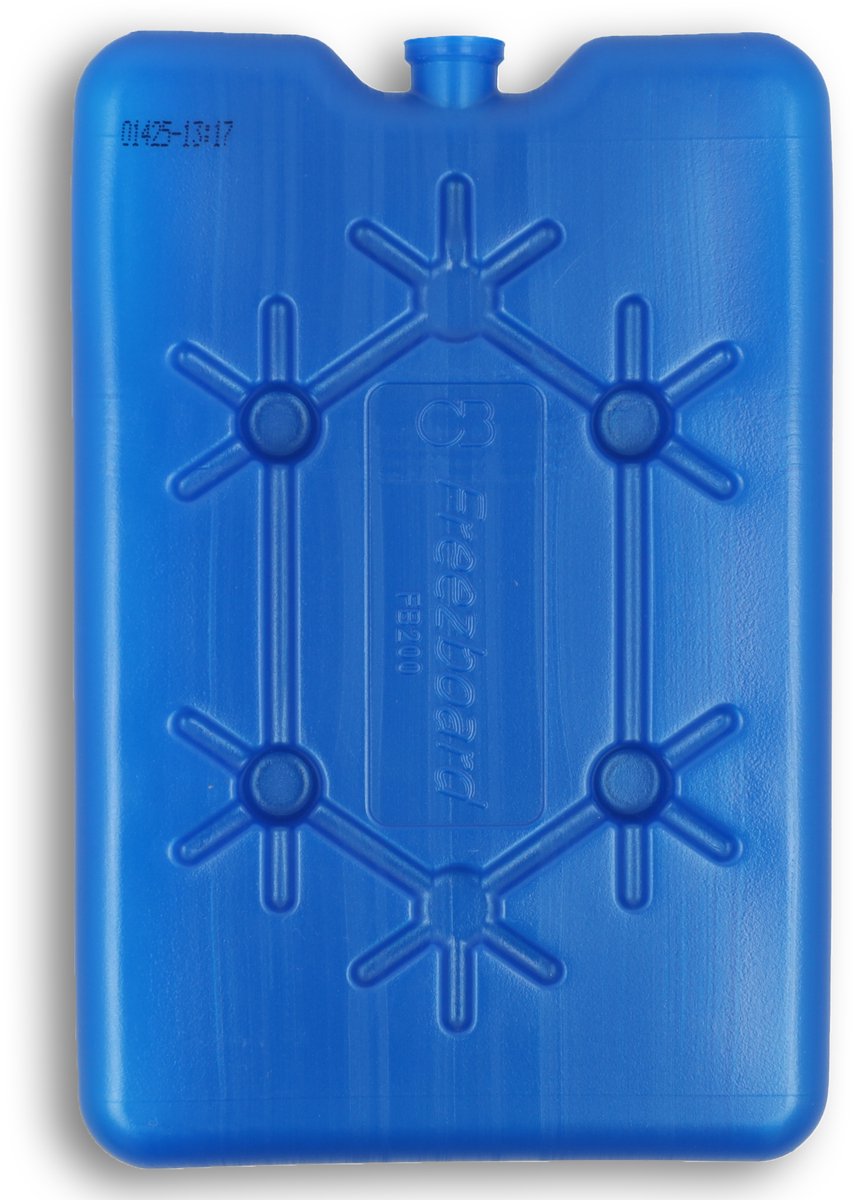 DULA platte koelelementen voor koelbox en koeltas - Freezeboard blauw plat - 1 stuk - 200 gram - 11 x 16.5 x 1.5 cm