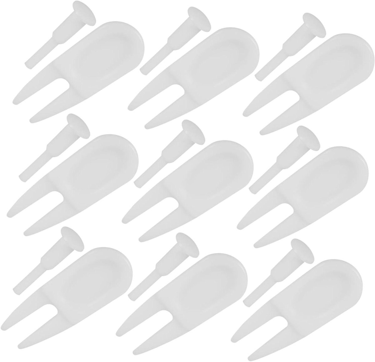 Luchtstoppers Set - Opblaas Accessoires - Fitness Ballen - Stevig Plastic Materiaal - 10 Stuks - Wit