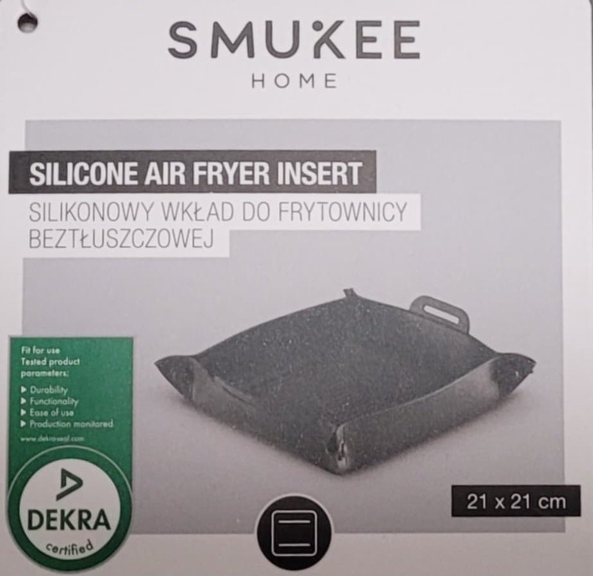 Siliconen Airfryer Bakvorm 21x21cm - Opvouwbaar & Vaatwasmachinebestendig