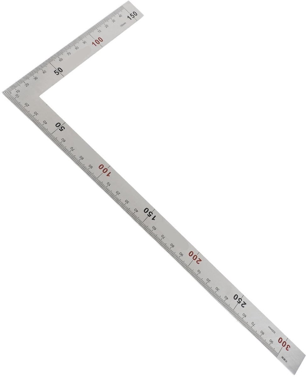 Dailygoods- Hoekmeter Precisie - L-vormige Meetlat - 90 Graden