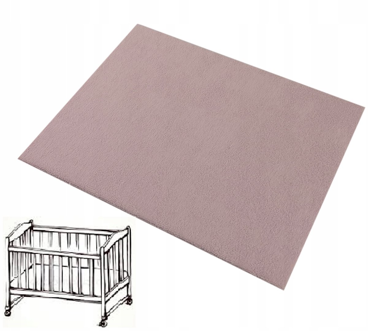 Terry hoeslaken 40x90 cm - Roze - Voor wiegjes en aankleedkussens