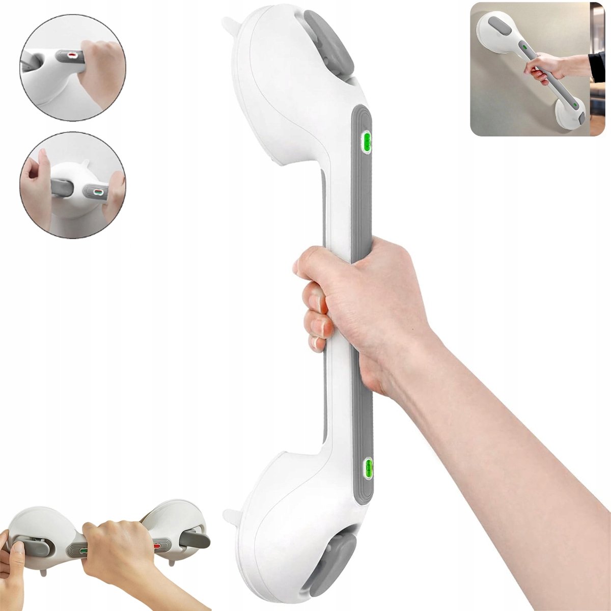 Badkamerhandgreep met zuignap - 40cm, antislip, tot 100kg