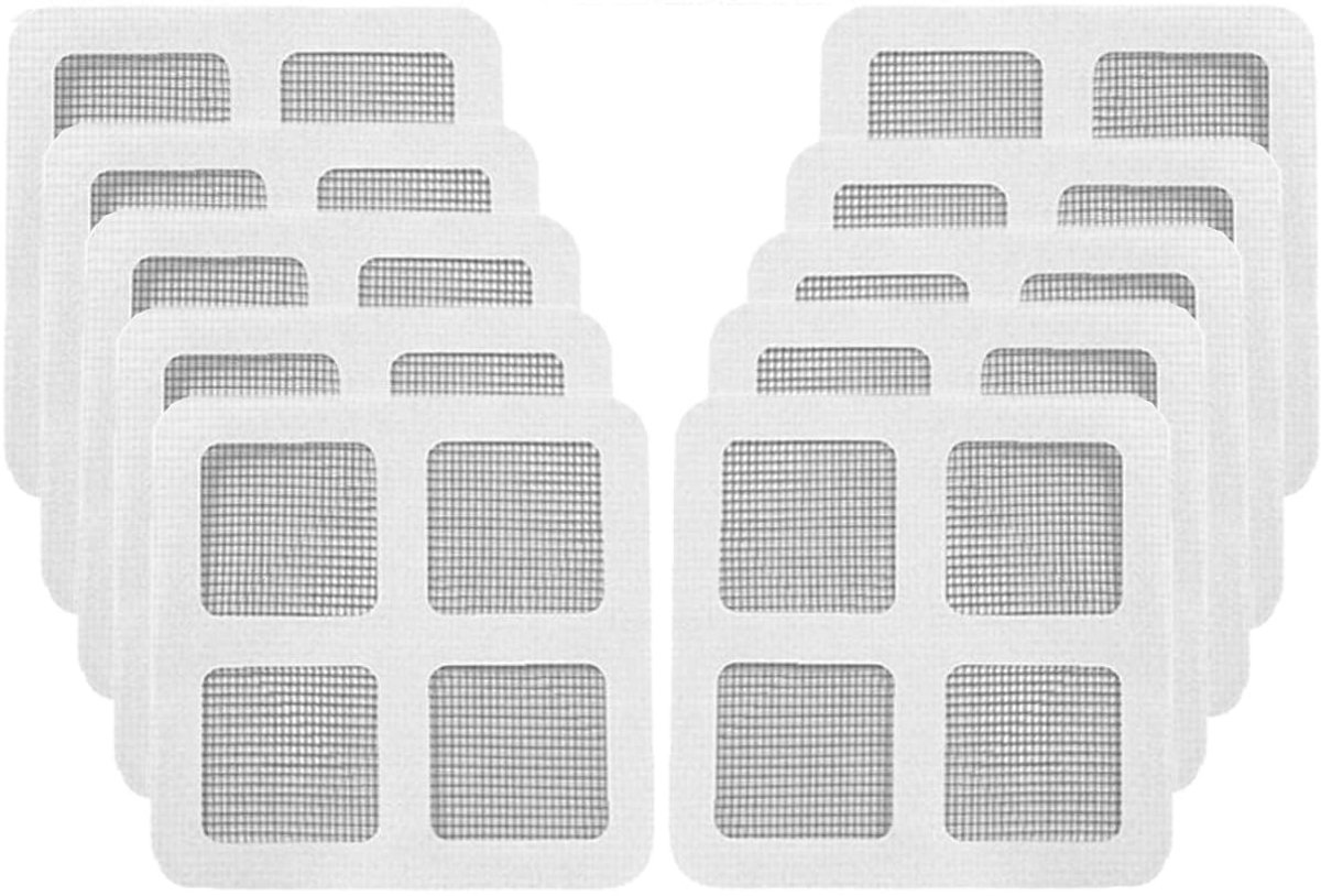 Dailygoods- Reparatietape - 10 Stuks - Zelfklevend - Vliegengaas - Reparatieset - Voor Schermramen/Tentennetten - Plakband