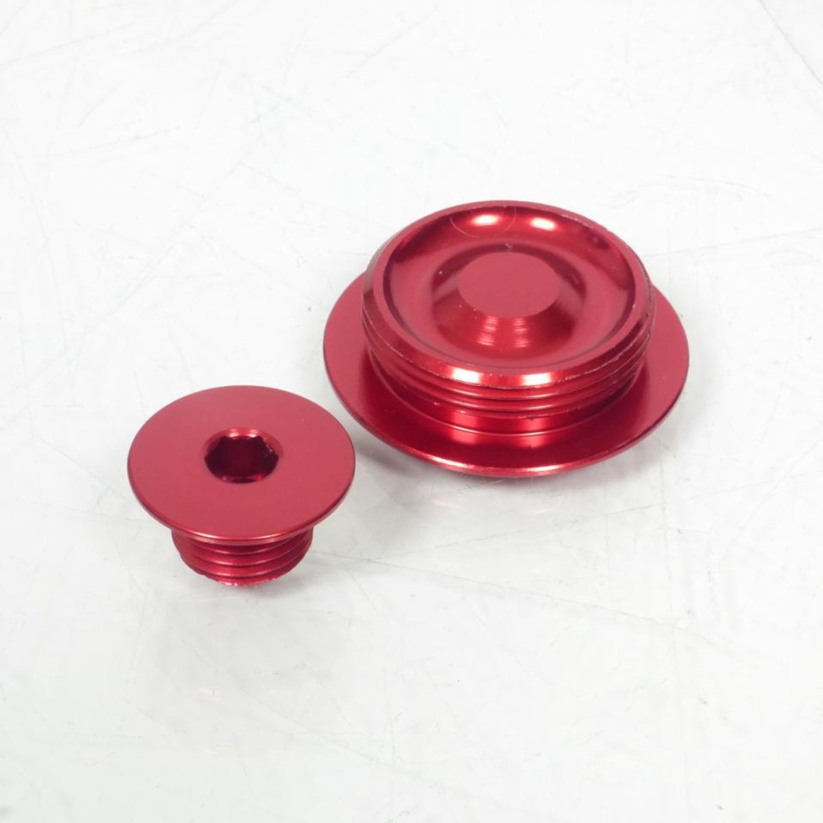 Bouchon niveau huile 3AS Racing pour quad Honda 300 TRX 1993 à 2010 Kit / M30 / M14 / rouge Neuf