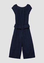 s.Oliver - female - Gestructureerde jumpsuit met kantpatroon en volants