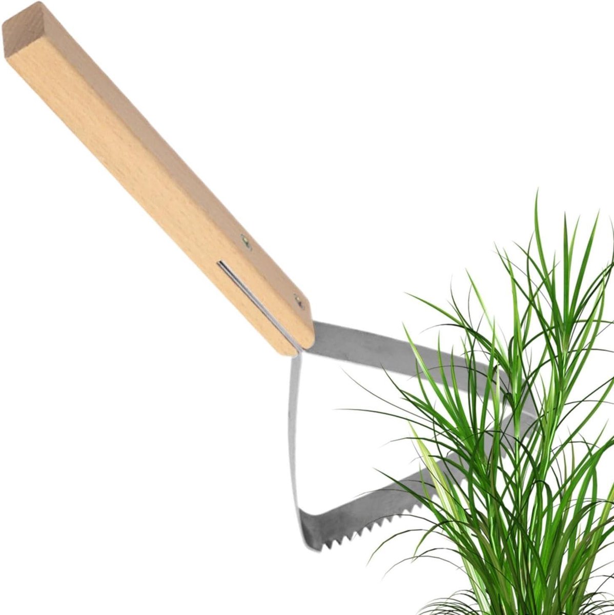 Onkruidstekker Set - Tuin Gereedschap - Buiten Klussen - Dubbelkop Ontwerp - 12 cm Breed - Houtkleurig