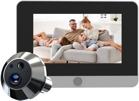 Deurspion camera XL - Wifi - Tuya app - Inbouw - Bewegingsdetectie - 5 inch scherm — afbeelding 2