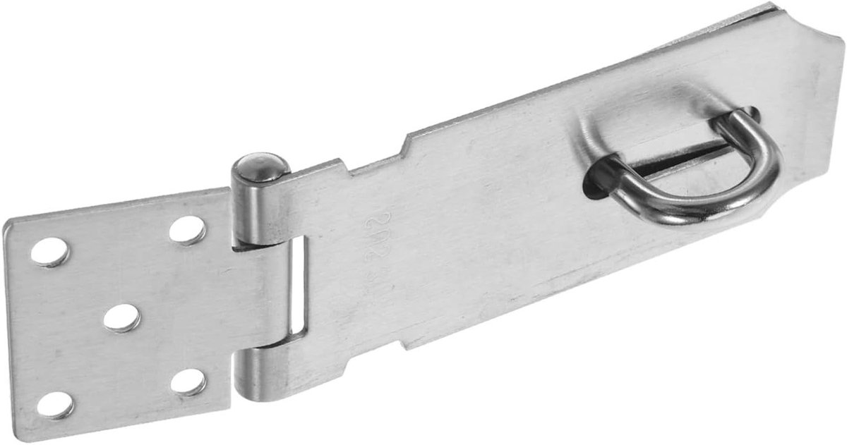 Deurslot Grendel - Schuifslot Kastslot - Veiligheid Buiten - Roestvrij Staal - 10.4 cm - Zilver