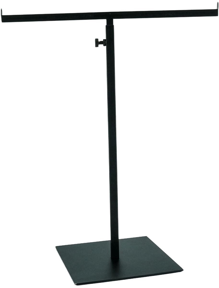 BRENZOOS- Sieradenstandaard T-vormig - Verstelbare hoogte 38-64 cm - Robuuste roestvrijstalen houder - Sieradenhouder - Ideaal voor thuis/retail - Handbagstand