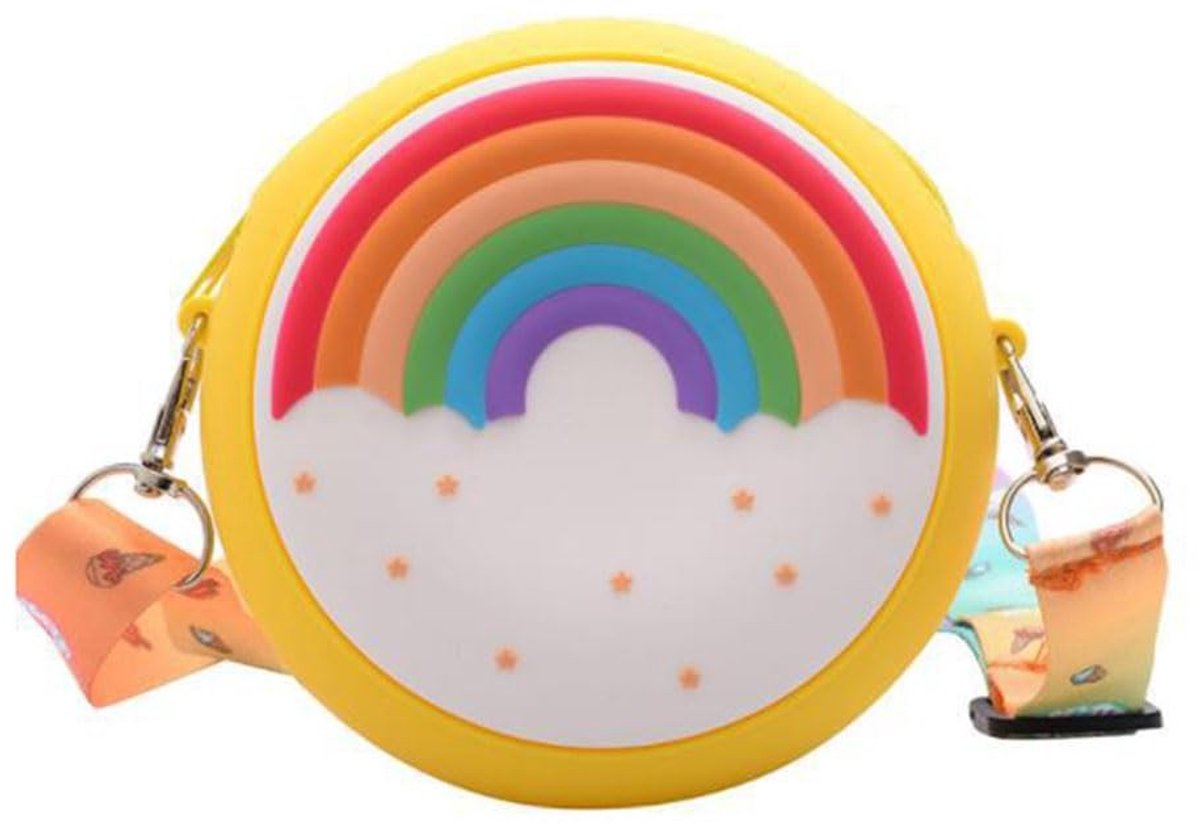 BRENZOOS- Schoudertas Hoogwaardig Materiaal - Siliconen/Polyester - Modieus Design - Kinderen/Mee - 12x12x4 cm - Perfect Cadeau - Handtas