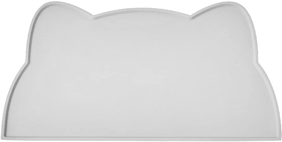 JHUBERS- Voedermat Waterdicht - Antislip Kattenbakonderlegger - Verhoogde Randen - Siliconen - 45,5 x 25,5 cm - Gemakkelijk te Reinigen - Dierenplacemat