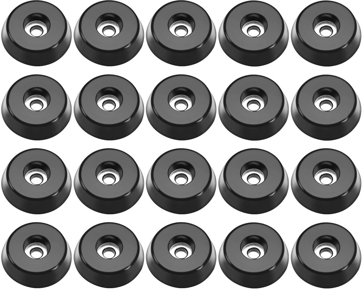 JHUBERS- Rubber Voeten 20 Stuks - Bumper Pads - Meubel Voetjes - Vloer Bescherming - D18x15xH5mm - Zacht en Flexibel - Meubelvoetjes
