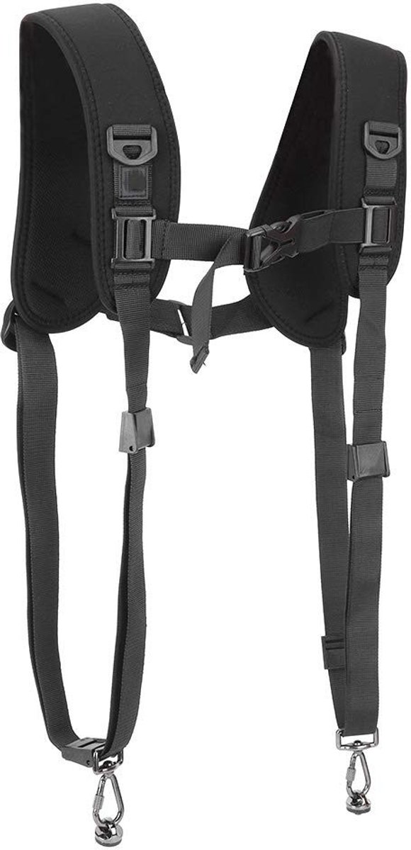 JHUBERS- Schouderriem Dubbel - Schouderband voor Camera - Zacht en Ademend - Schokabsorberend - Verstelbaar - Duurzaam Nylon Materiaal - Camera Strap