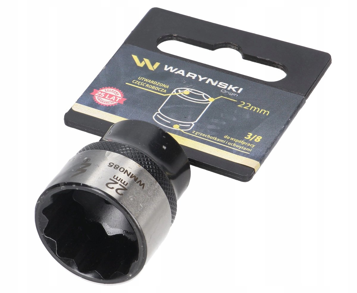 Dopsleutel 3/8" 22 mm 12-kant Waryński CrV
