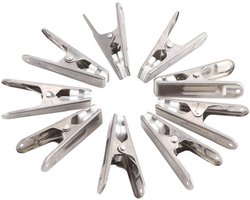 Dailygoods- Wasknijpers 20 Stuks - Roestvrij Staal - Kleding Clips - Sterke Klemkracht - Handzaam Ontwerp - Voor Ondergoed en Wasgoed - Kledingclips