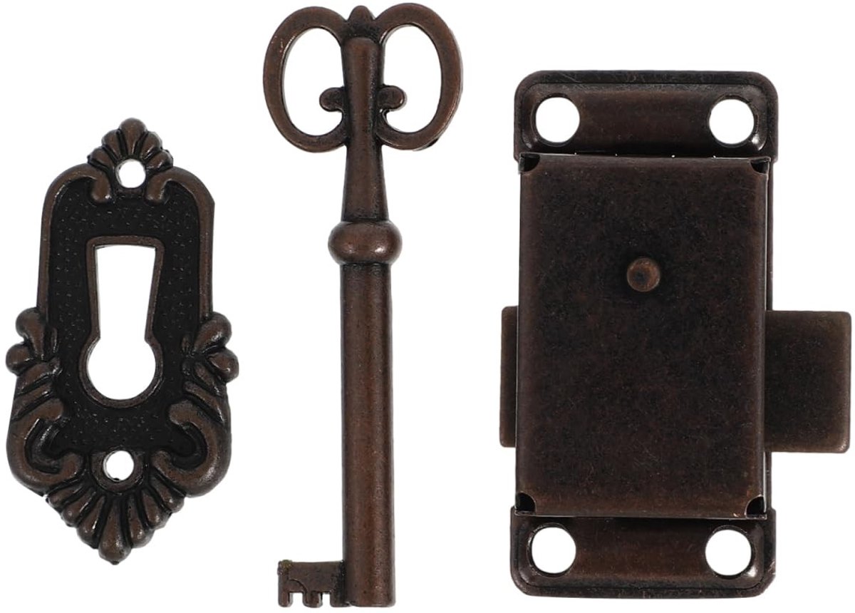 Dailygoods- Kastslot Antiek Vintage - Meubelslot - Kastsloten - Kastslot Baby - Kistslot - 2 Sets van Meubel Sloten
