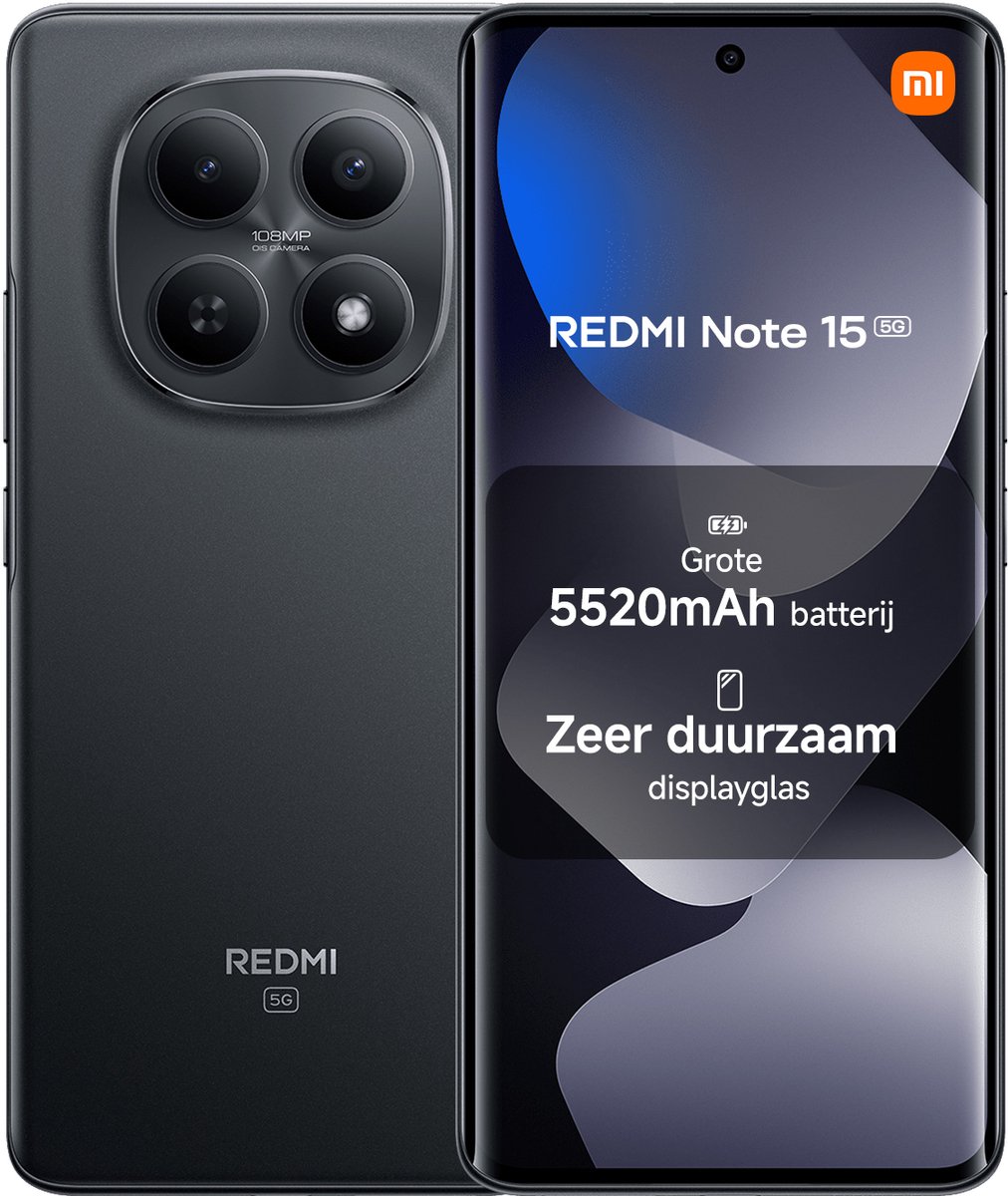Redmi Note 15 - 5G - 8GB/256GB - Zwart