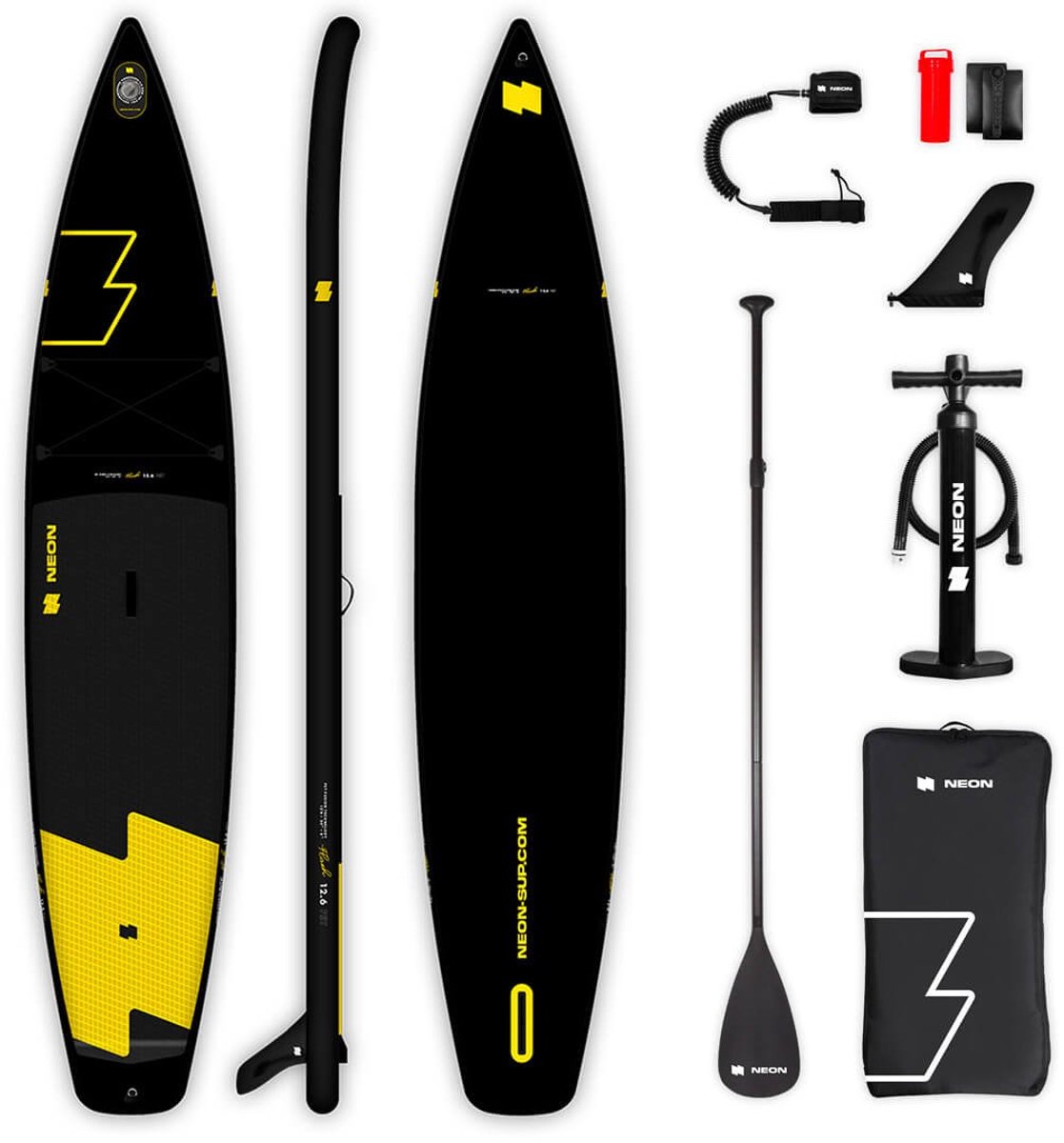NEON opblaasbaar stand up paddle board race SUP kajakboard 12’6 x 30 x 6 lichtgewicht en stabiel