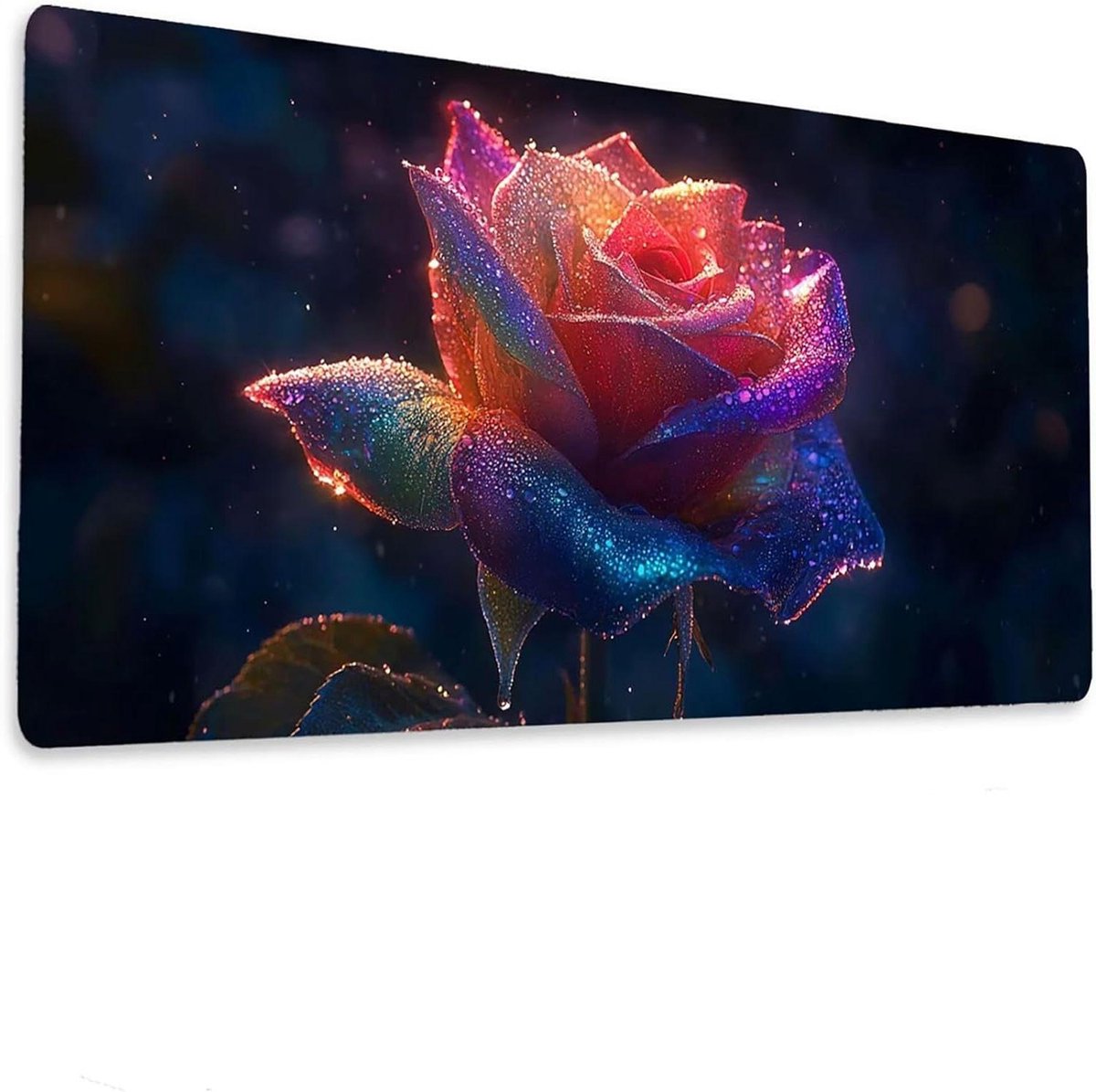 Grote Muismat - Bureauonderlegger Toetsenbord - Comfortabel Werken - Antislip Rubberen Basis - 140x70 cm - Meerkleurig Bloemen