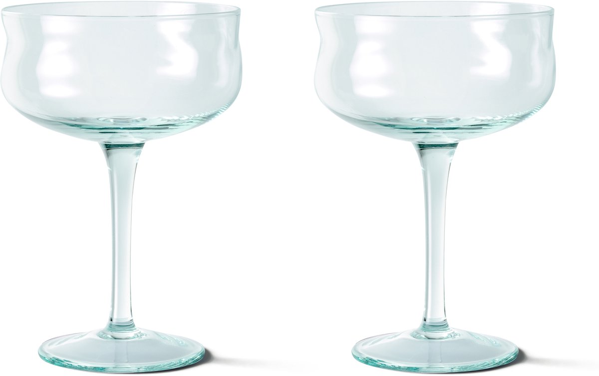 Paveau Swirl Amalfi - Coupeglazen - 2 Stuks - Duurzaam Borosilicaatglas