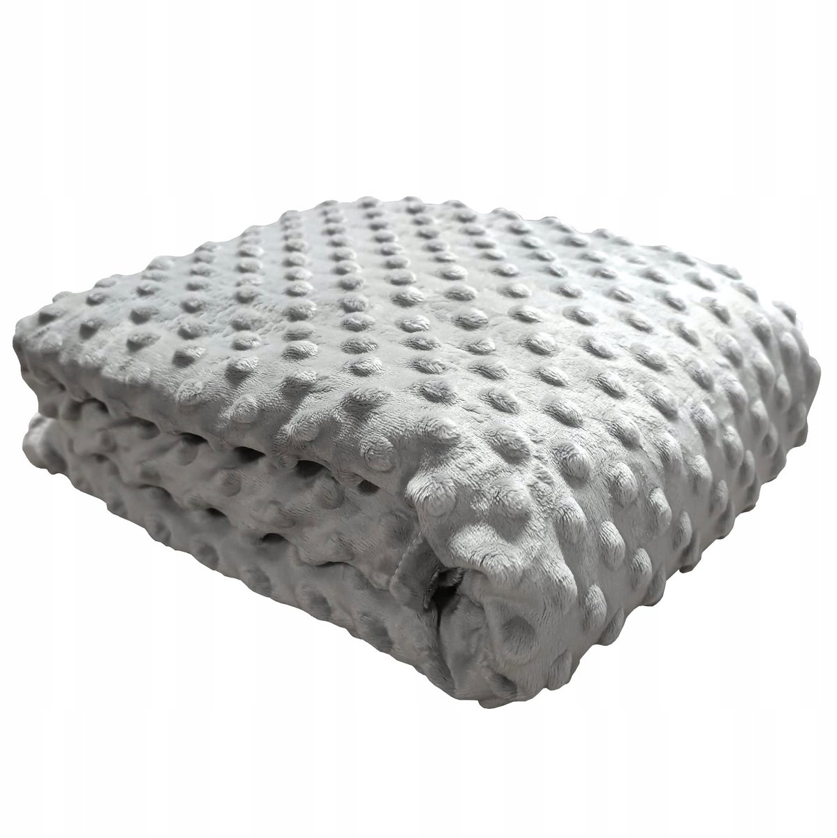 Zachte Minky Deken 60x120 cm - Sensory Bolletjes - Licht Grijs