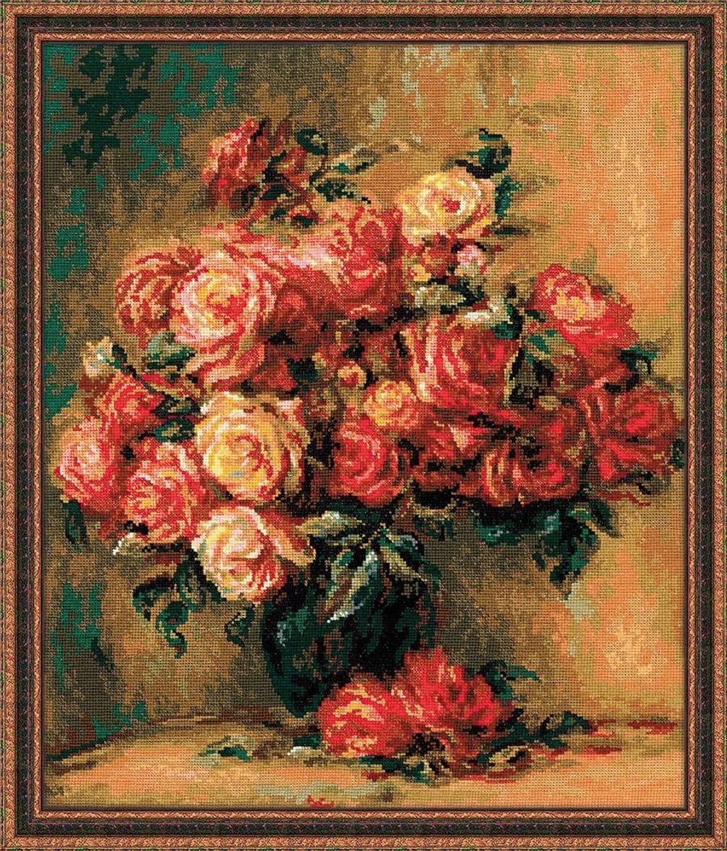 RIOLIS Borduurset - Renoir Rozen 1402, 40x48 cm