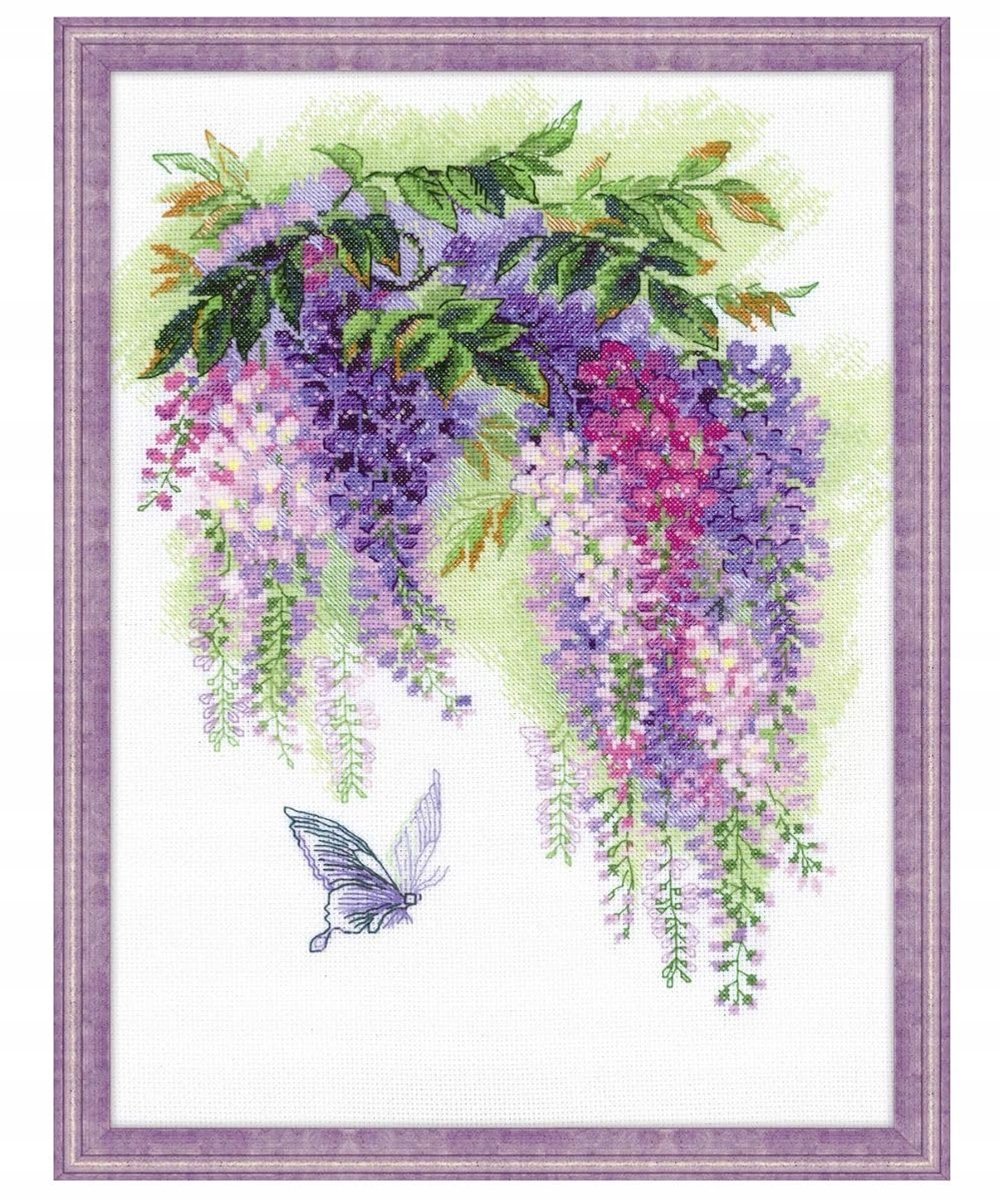 RIOLIS 1672 Blauweregen Kruissteek Borduurpakket 30x40 cm