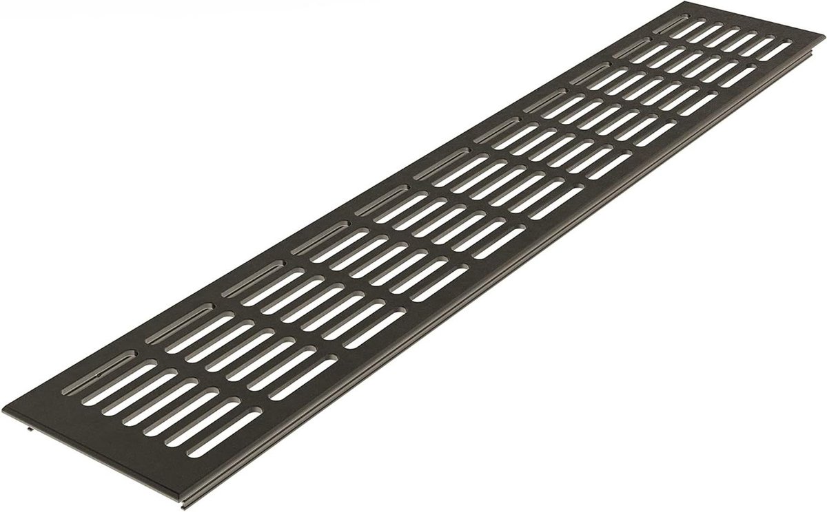 Ventilatierooster - Luchtinlaat rooster - Ruimtes ventileren - Geanodiseerd aluminium - 100x1000mm - Bruin