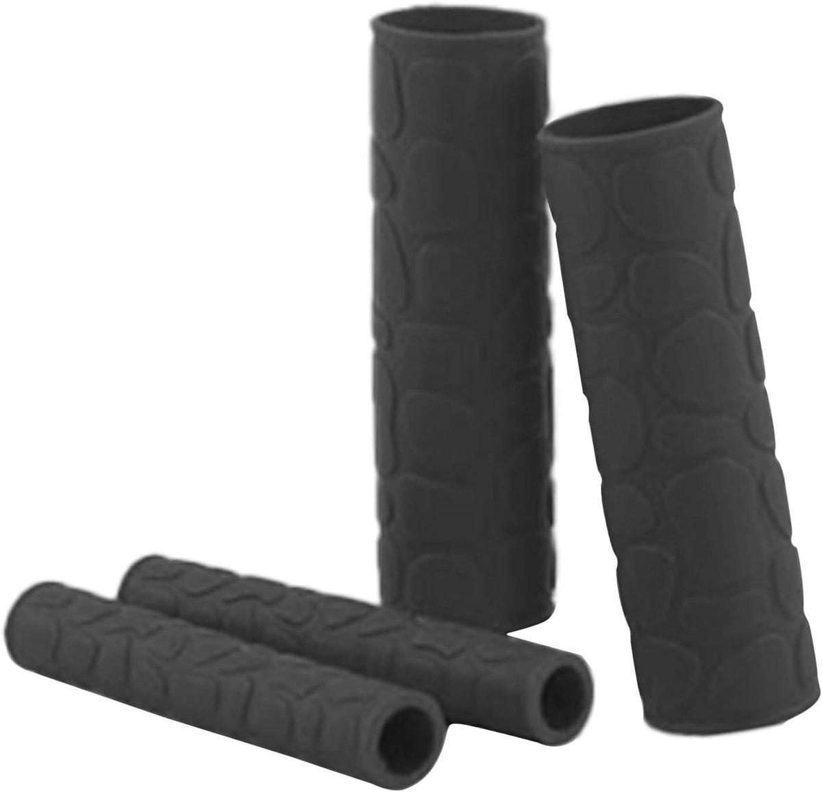 Motorfiets Stuurgrepen - Antislip Handvatten - Rijcomfort Verhogen - Schokabsorberend Rubber - 2 Stuks - Zwart