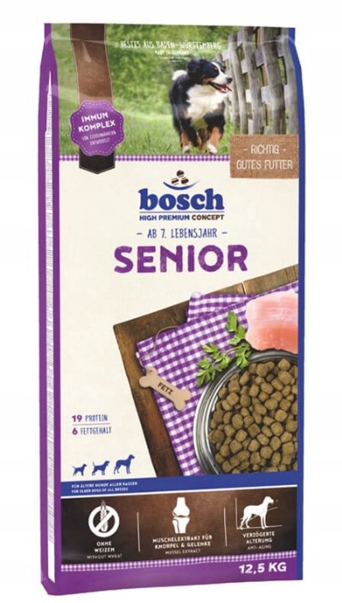 Bosch Bosch Senior - Droogvoer voor Honden - 12,5kg - Verlaagd Vetgehalte - Graanvrij