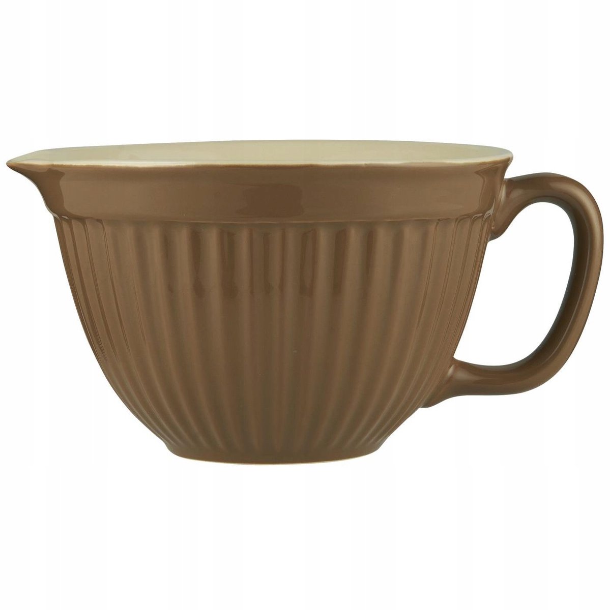 IB Laursen Mint Hazelnoot Keramische Kom met Tuit (1,3L)
