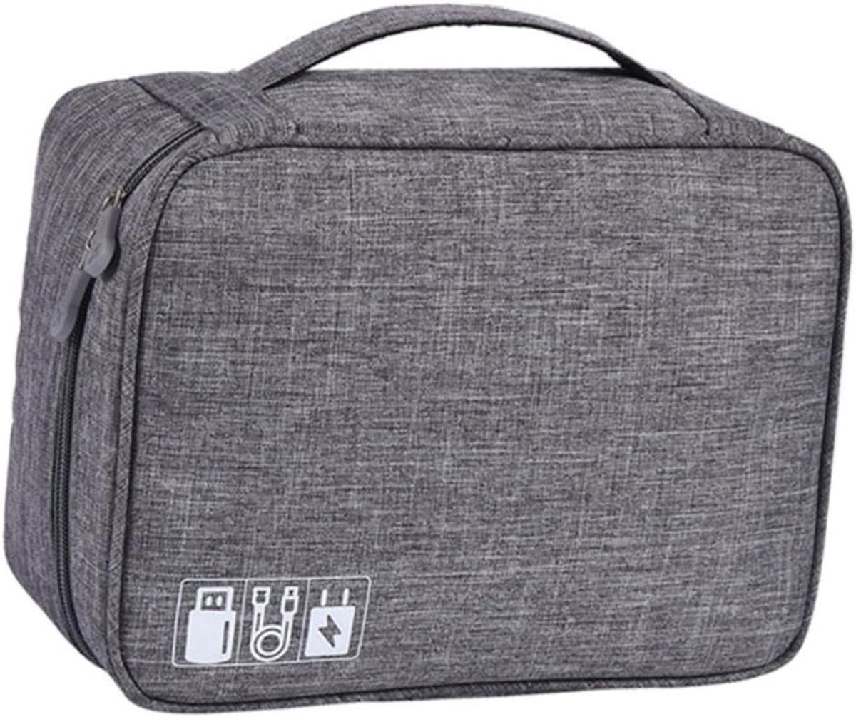 Elektronica Organizer - Reis Gadget Tas - Kabels Opbergen - Waterdichte Stof - 24.5 x 18.5 cm - Grijs