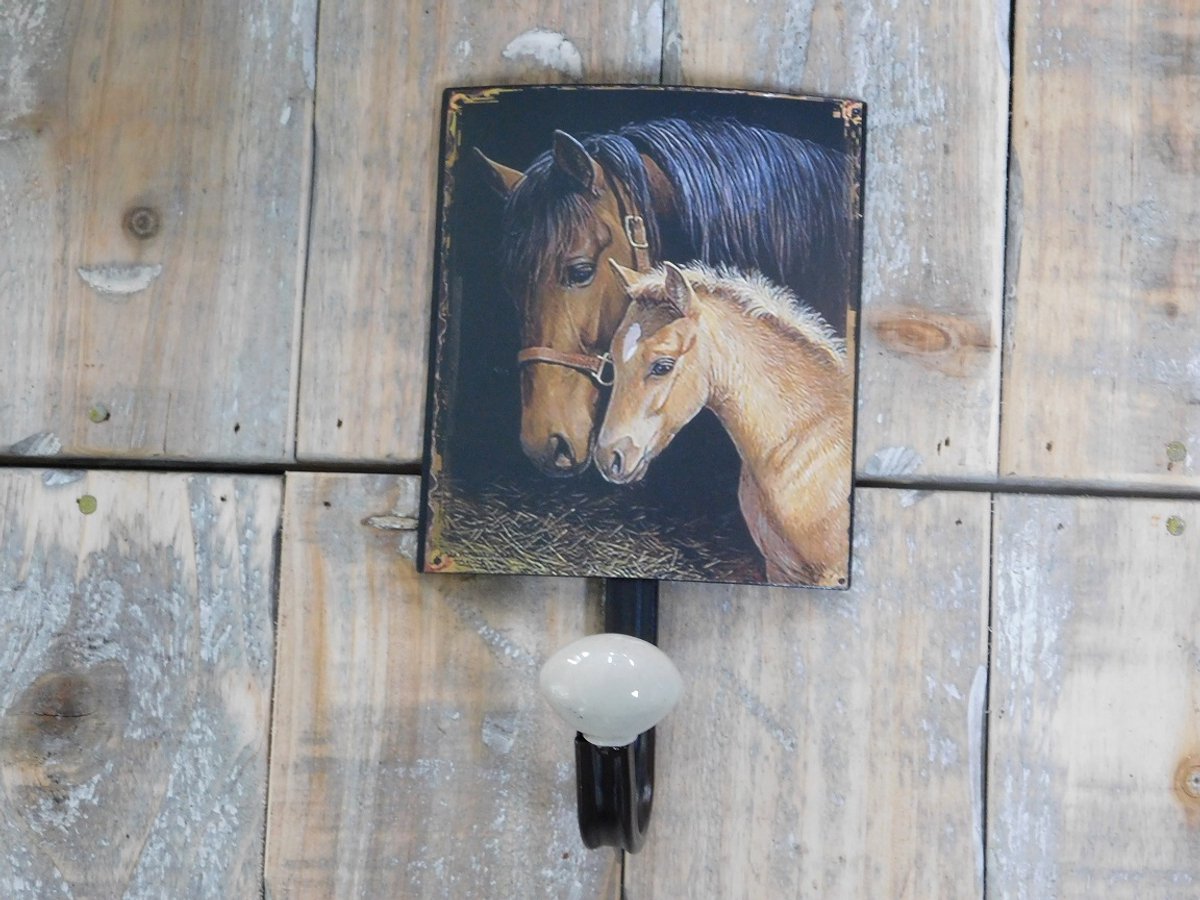 Kapstokhaak met Paarden