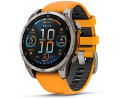 Garmin Fenix 8 Sapphire AMOLED 47mm - Titanium - Multisport GPS Smartwatch - Spark Orange/Graphite