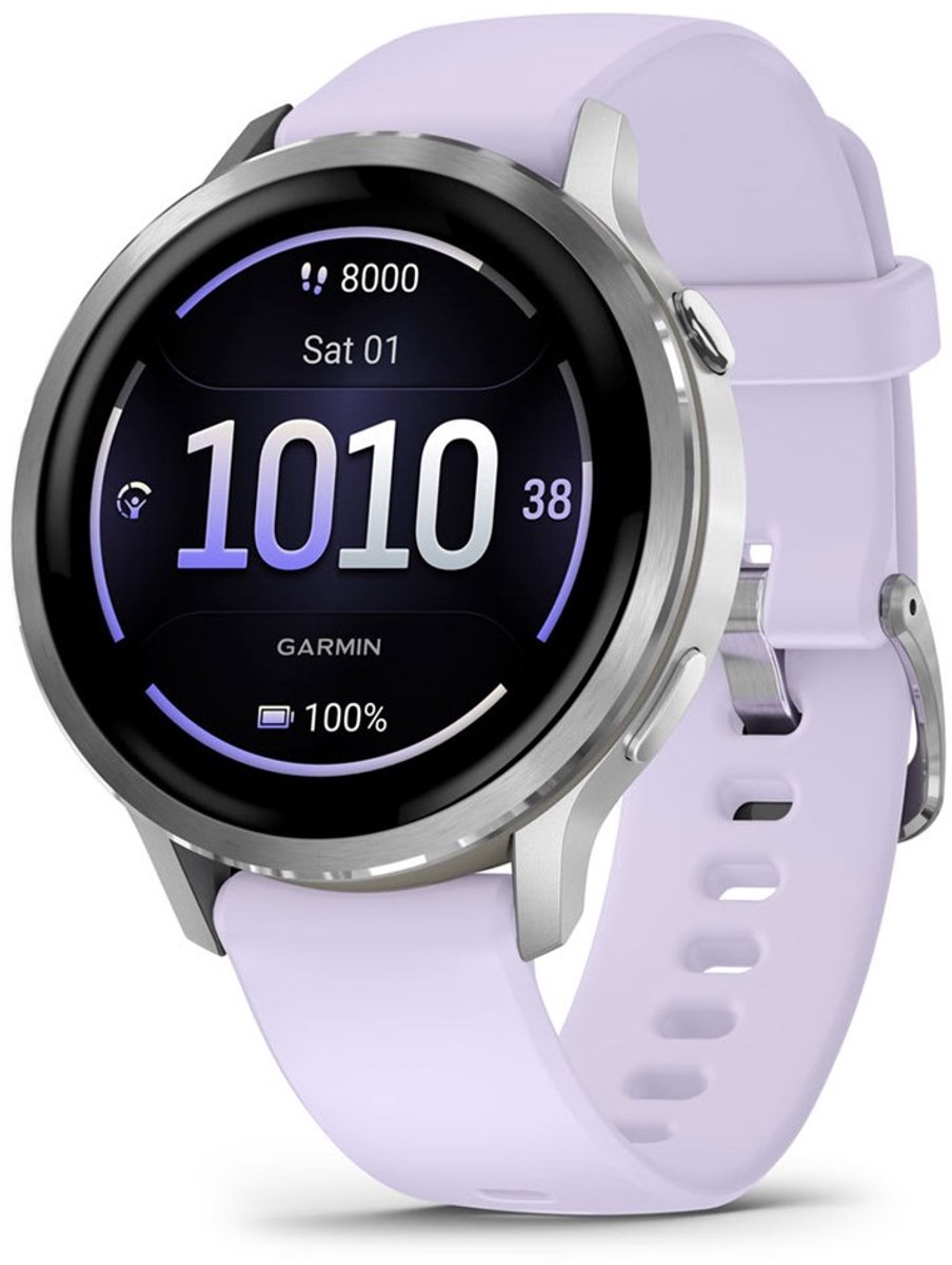 Garmin Venu 4 Multisport Smartwatch 41 mm AMOLED Zilver/Lila