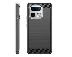 Avizar Hoesje Geschikt Voor Realme 16 Pro Plus Koolstof Effect Zachte Schokbestendige Bescherming, Zwart