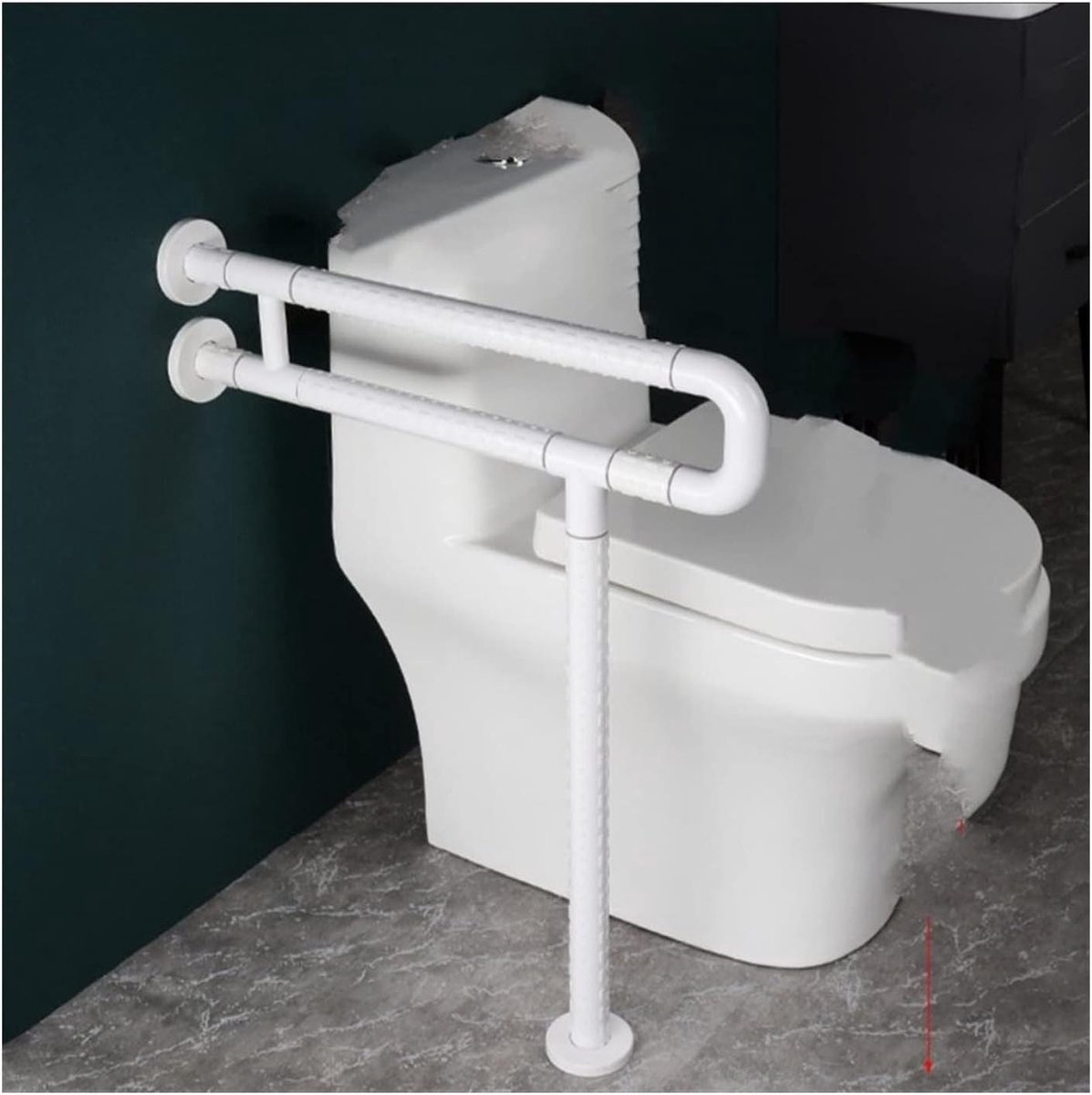 Badkamer greep - Veiligheidshandgreep - Veilig douchen - Sterke draagkracht - 62 cm - Wit