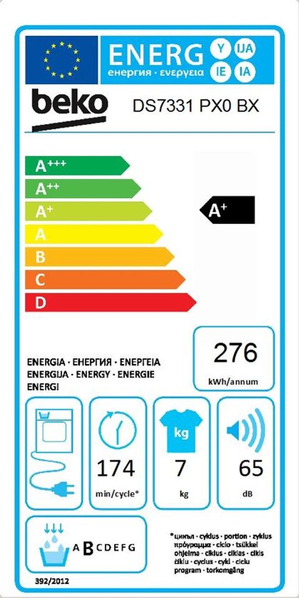 Beko DS7331PX0BX - Warmtepomp wasdroger thumbnail 2