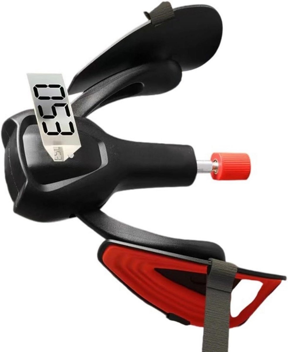 Binnendijtrainer Dijtrainer - Bekkenbodem Trainer - Fitness Kracht Trainen - Verstelbare Weerstand - 24 cm Hoog - Zwart Rood