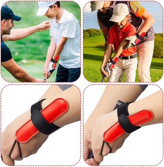 Golf Polstrainer - Zwaai Hulp - Golf Techniek Verbeteren - Instelbare Weerstand - 33 x 13 cm - Rood van GOLF — afbeelding 5