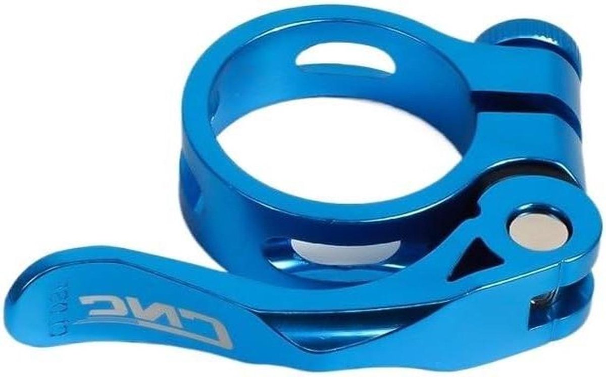 Fietszadelklem - Zadelpenklem - Zadelhoogte Aanpassen - Ultralicht Aluminium - 349 mm - Blauw